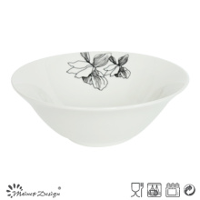 Porcelana blanca con bol de flor abierta